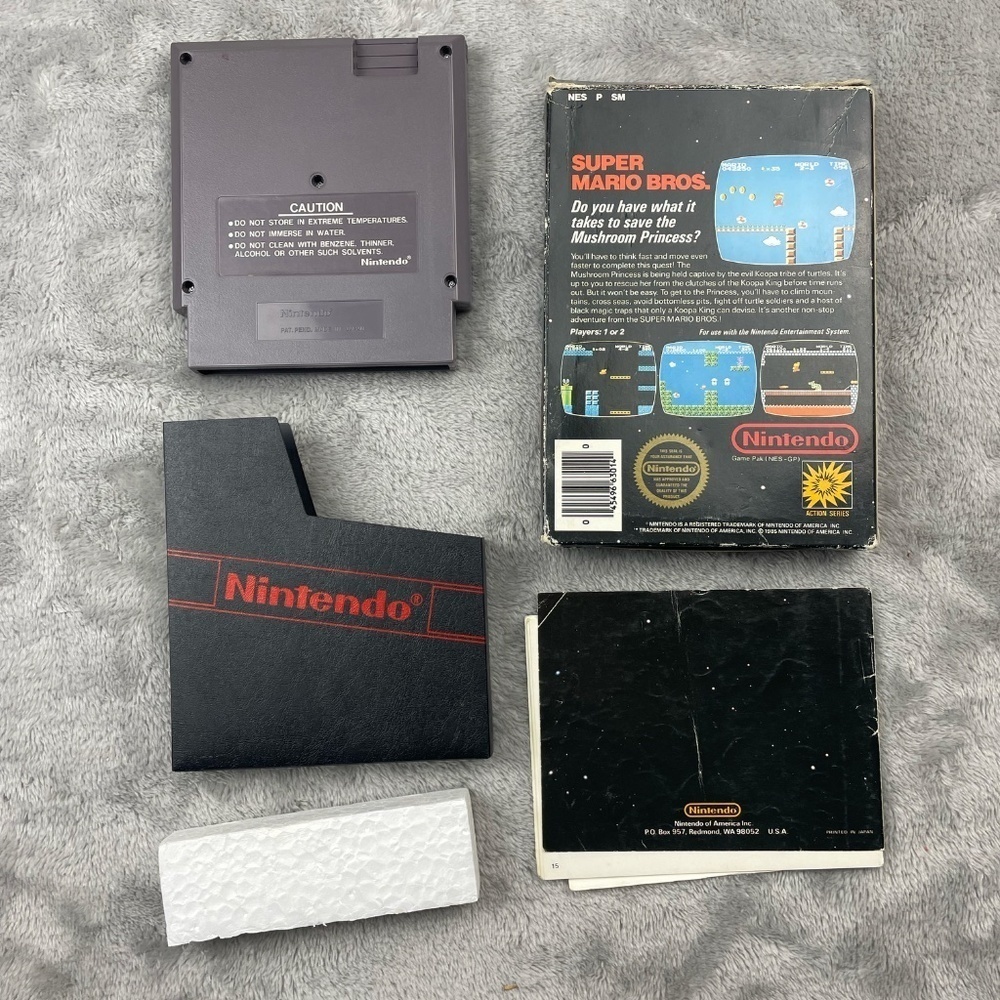 Super Mario Bros Nintendo NES Authentic Original Tested Retro Vintage Game CIB - Picture 3 of 12